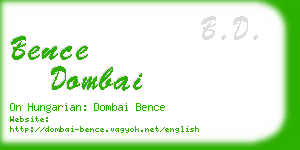 bence dombai business card